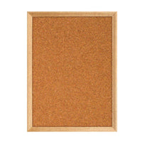DECORATIVE WOOD FRAMED CORK BULLETIN BOARD 48x48 (SHOWN IN PORTRAIT)