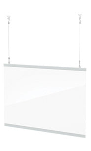 56" Wide Hanging Sneeze Guard