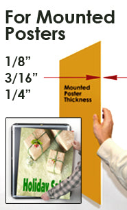 8.5x14 Poster Snap Open Frames (1 3/4" Security-Style) for MOUNTED GRAPHICS