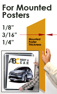 8.5x14 Poster Snap Frames (1 5/8" Wide Profile) for MOUNTED GRAPHICS