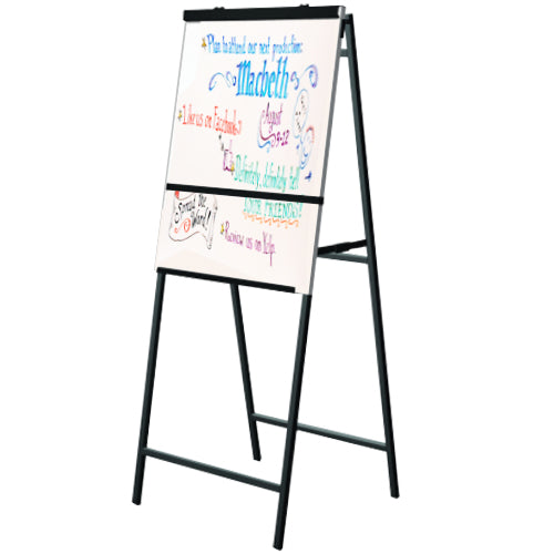 A-FRAME DRY ERASE EASEL DISPLAYS WITH WHITE ALUMINUM BOARD (FOLDING LEG POSTS)
