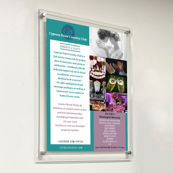 36 x 48 Sign Holder with Standoff Hardware