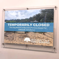 48 x 24 Standoff Hardware with Clear Acrylic Window