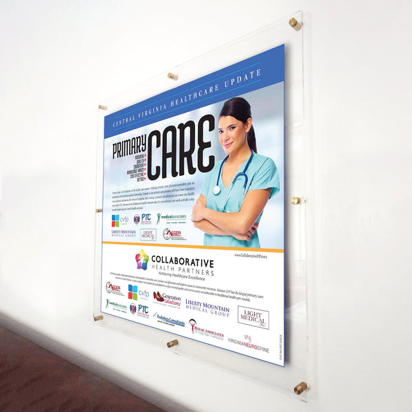 20 x 20 Sign Holder with Standoff Hardware