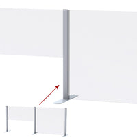 Center Upright for Countertop Cashier Shields | Acrylic Panels NOT Included