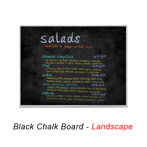 VALUE LINE 12x60 BLACK CHALK BOARD (SHOWN IN LANDSCAPE ORIENTATION)