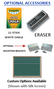 8.5 x 11 Metal Framed Green Chalkboard in Portrait or Landscape Sizes