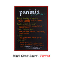 VALUE LINE 24x48 BLACK CHALK BOARD with WOOD FRAME BORDER (SHOWN IN PORTRAIT ORIENTATION)