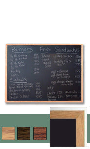 Black Chalk Board 30x40 with Wood Frame (Cherry, Light Oak, or Walnut)