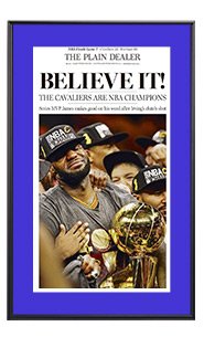 Cleveland Cavaliers 2016 NBA Champions Newspaper Metal Display Frame