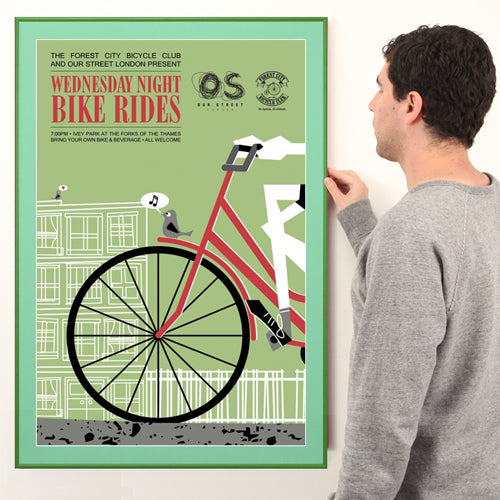 GREEN 8x10 METAL FRAME WITH KELLY GREEN MATBOARD (SHOWN in PORTRAIT ORIENTATION)