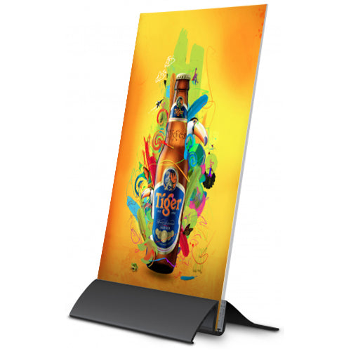 7" CRESCENT BASE ANGLED SIGN POSTER DISPLAY 