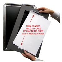 Magna Clamps in Back of 3" Matboard Border Grip and Securely Holds Your Graphic | Front Load The Matboard with Your Graphic in Place