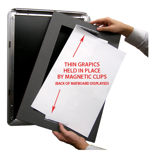 Designer SwingSnaps Front Loading Poster Snap Frames | 4" Wide Matboard