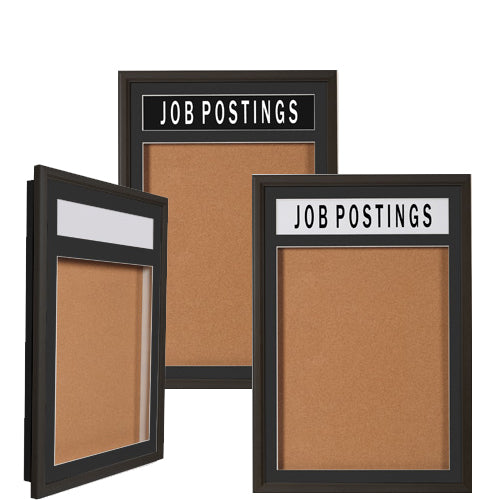 Designer Wood Bulletin Board 18 x 24 SwingFrames with Header & Lights