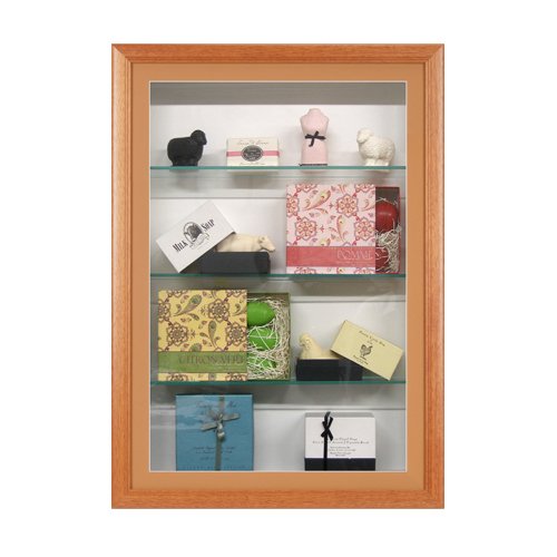SwingFrame Wood Frame Shadow Boxes 3" Deep, + Adjustable Shelves and LED Lighting 25+ Sizes