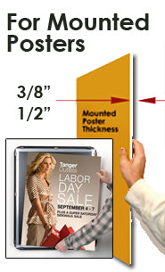 EXTRA DEEP 8.5x11 Snap Open Sign Holder Snap Frames (1 1/4" Profile for MOUNTED GRAPHICS)