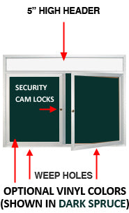 Radius Edge Enclosed Cork Bulletin Board