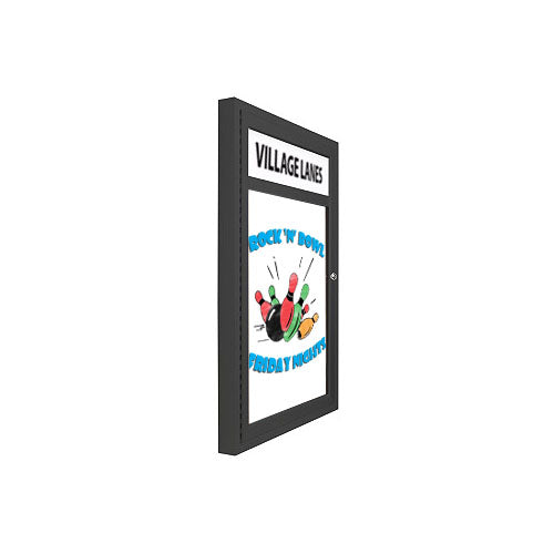 Extra Large Indoor Dry Erase Marker Board SwingCases with Header | Gloss White Board Magnetic Porcelain on Steel