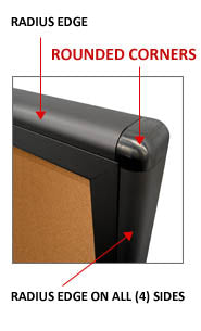 Indoor Enclosed Menu Cases (Rounded Corner) 