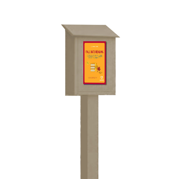 8.5" x 11" Eco-Friendly Standing Recycled Plastic Information Box | Sand Finish