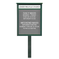 20x20 Standing Outdoor Message Center with Letter Board with Header