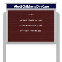 30x30 Free Standing Outdoor Message Center with Letter Board with Header
