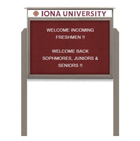 36x36 Free Standing Outdoor Message Center with Letter Board with Header