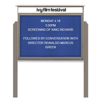 42x42 Free Standing Outdoor Message Center with Letter Board with Header