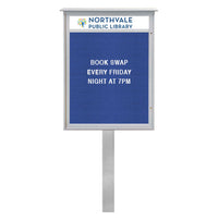 8.5x14 Standing Outdoor Message Center with Letter Board with Header
