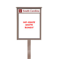 11x14 Standing Outdoor Message Center - Magnetic White Dry Erase Board