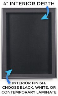 Large Wall Shadow Box Display Cases (4" Deep) | Metal Shadowbox Frames