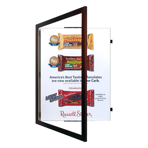 SWING-OPEN & SWING CLOSE FOR EASY POSTER CHANGES