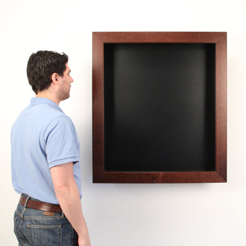 WALNUT 4 INCH DEEP SHADOW BOX FRAME - NO GLASS - OPEN SPACE