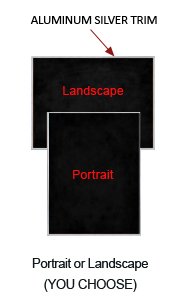 8.5 x 11 Black Magnetic Chalkboard Metal Framed (Porcelain on Steel)