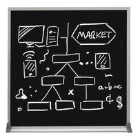 MAGNETIC 12x12 BLACK PORCELAIN WET ERASE MARKER BOARD