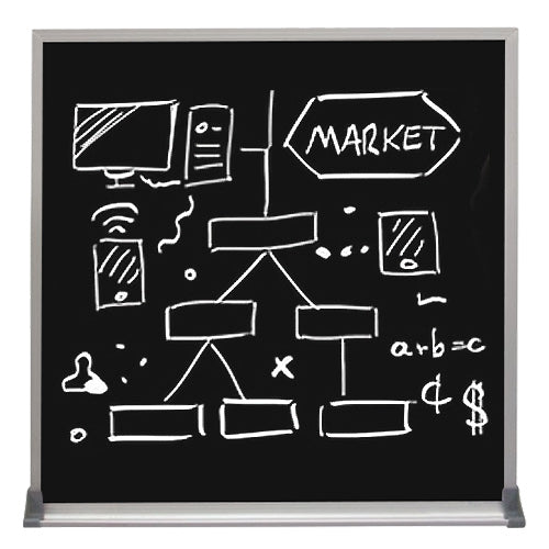 MAGNETIC 12x12 BLACK PORCELAIN WET ERASE MARKER BOARD