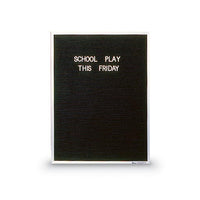 BLACK FELT LETTER BOARD | 24x18 SIGN FRAME with SILVER TRIM