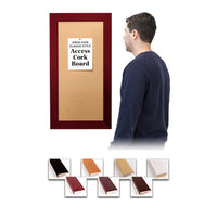 Access Cork Board Open Face BOLD WIDE WOOD Framed Cork Bulletin Board