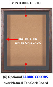 SwingFrame Oak Wood Frame Shadowbox with Cork Board | 3" Deep Interior