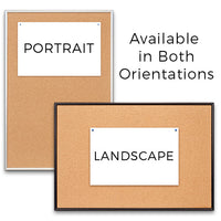 Access Cork Board™ 12" x 24" DEEP STYLE Open Face Designer 43 Metal Framed Bulletin Board