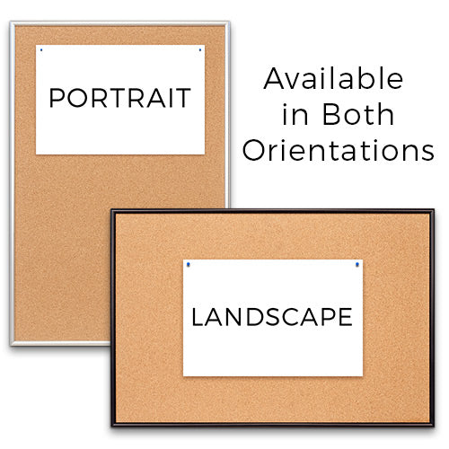 Access Cork Board™ 12"x 36" DEEP STYLE Open Face Designer Round Top Metal Framed Bulletin Board