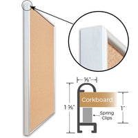 Access Cork Board™ 16" x 20" DEEP STYLE Open Face Designer 43 Metal Framed Bulletin Board