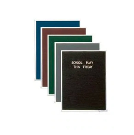 Open Face Framed Felt Letter Board 72x48 with Silver Trim Frame