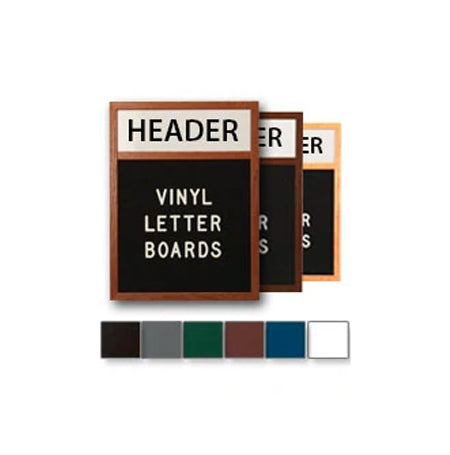 12x24 Letter Board Wood Framed with Vinyl Changeable Letterboard