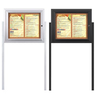 MENU CASE SHOWN: 8.5 x 14 MENUS (2) ACROSS | AVAILABLE IN SILVER, BLACK, DARK BRONZE & GOLD