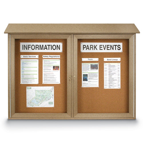 Outdoor Message Center 40x50 (Shown in Sand) (2-DOORS)