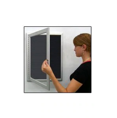 Outdoor Enclosed Letter Boards (Single Door) Locking Message Board with Radius Edge