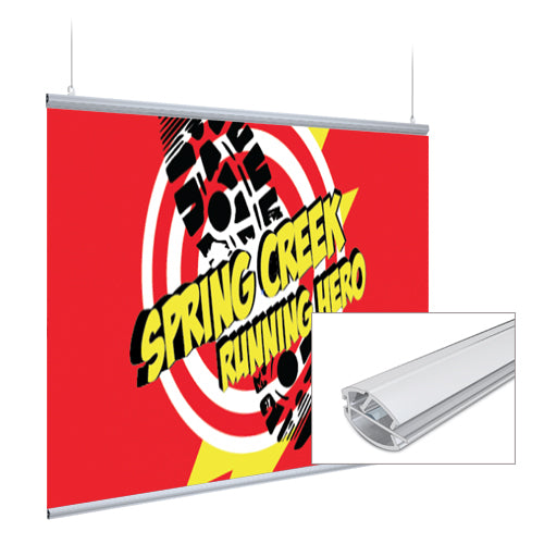 Oval Snap Bar Ceiling Mount Poster Gripper - 72 Inches