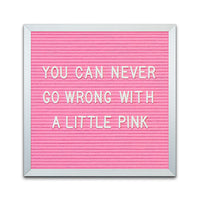 PINK FELT LETTER BOARD